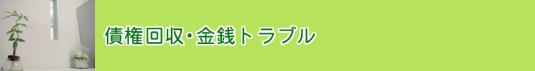 債権回収・金銭トラブル